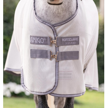 Camisa anti-moscas Horseware Amigo Bug Rug Pony Prata / cinza titânio / prata Camisa anti-moscas Horseware Amigo Bug Rug Pony Prata / cinza titânio / prata