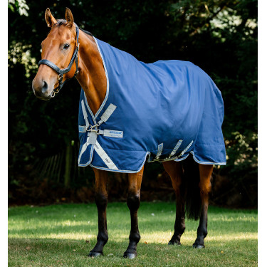 Capa Horseware Rhino Wug Turnout 0g Preto / cinza titânio / azul clássico Capa Horseware Rhino Wug Turnout 0g Preto / cinza titânio / azul clássico