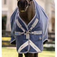 Capa Horseware Rhino Pônei Turnout 100g Preto / cinza titânio / azul clássico Capa Horseware Rhino Pônei Turnout 100g Preto / cinza titânio / azul clássico
