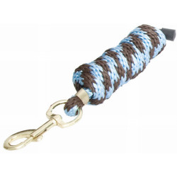 Corda trançada americana T de T Castanho escuro / azul céu Corda trançada americana T de T Castanho escuro / azul céu