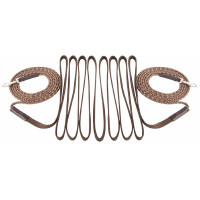 Rédeas longas T de T corda e cinta Castanho escuro / bege