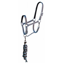 Cabeção sintético forrado + corda americana trançada T de T Cinza / preto Cinzento