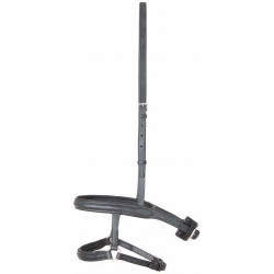 Muserola mista francesa / alemã T de T Preto