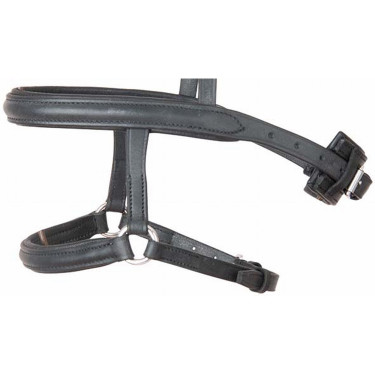 Muserola mista francesa / alemã T de T Preto