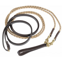 Rendas alemãs de corda e couro T de T Castanho Rendas alemãs de corda e couro T de T Castanho