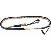 Rendas alemãs de corda e couro T de T Preto / bege