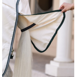 Cobertura integral Horseware Rambo hoody Pônei 0g Giz / verde caçador / prata Branco