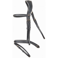 Bridão cabeçada anatômica Velazquez T de T Preto / branco