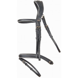 Bridão cabeçada anatômica Velazquez T de T Preto / branco