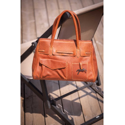 Bolsa Pénélope Maëlys Modelo Grande Conhaque Castanho Bolsa Pénélope Maëlys Modelo Grande Conhaque Castanho