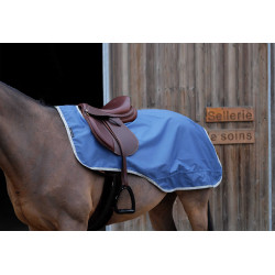 Cobre-rins Equithème Tyrex 600D reciclado forrado com polar Azul-marinho Cobre-rins Equithème Tyrex 600D reciclado forrado com polar Azul-marinho
