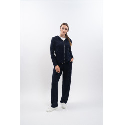 Calça de moletom de malha Harcour Andrea Marinho Azul-marinho Calça de moletom de malha Harcour Andrea Marinho Azul-marinho