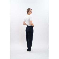 Calça de moletom de malha Harcour Andrea Marinho Azul-marinho Calça de moletom de malha Harcour Andrea Marinho Azul-marinho