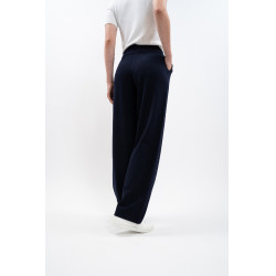 Calça de moletom de malha Harcour Andrea Marinho Azul-marinho Calça de moletom de malha Harcour Andrea Marinho Azul-marinho
