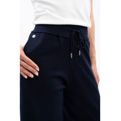 Calça de moletom de malha Harcour Andrea Marinho Azul-marinho Calça de moletom de malha Harcour Andrea Marinho Azul-marinho