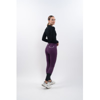 Calça polar de equitação Harcour Jaipur Figue Violeta