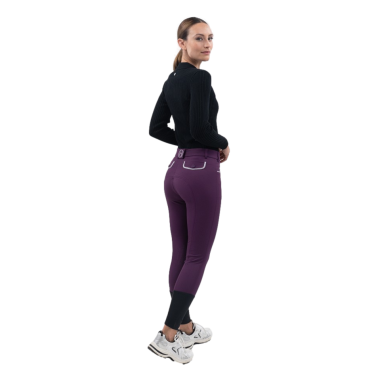 Calça polar de equitação Harcour Jaipur Figue Violeta