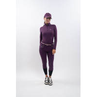 Calça polar de equitação Harcour Jaipur Figue Violeta