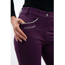 Calça polar de equitação Harcour Jaipur Figue Violeta