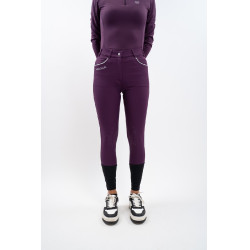 Calça polar de equitação Harcour Jaipur Figue Violeta