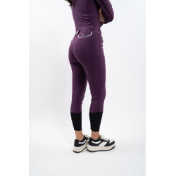 Calça polar de equitação Harcour Jaipur Figue Violeta