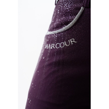 Calça polar de equitação Harcour Jaipur Figue Violeta