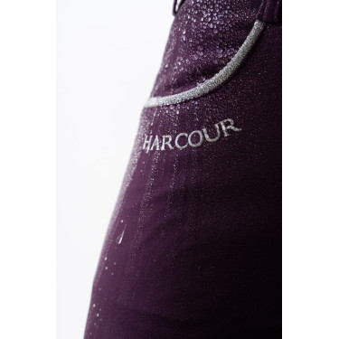 Calça polar de equitação Harcour Jaipur Figue Violeta