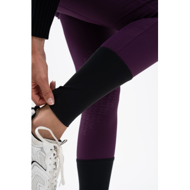 Calça polar de equitação Harcour Jaipur Figue Violeta