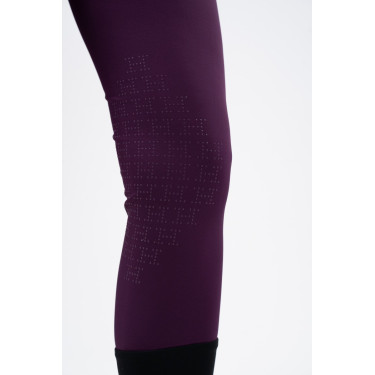 Calça polar de equitação Harcour Jaipur Figue Violeta