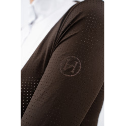 Polo de competição Harcour Stella feminino Cacau Castanho