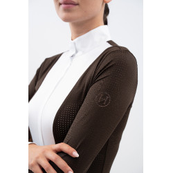 Polo de competição Harcour Stella feminino Cacau Castanho