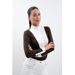 Polo de competição Harcour Stella feminino Cacau Castanho