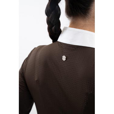 Polo de competição Harcour Stella feminino Cacau Castanho