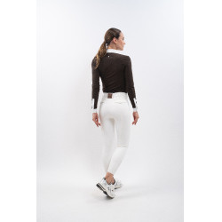 Polo de competição Harcour Stella feminino Cacau Castanho
