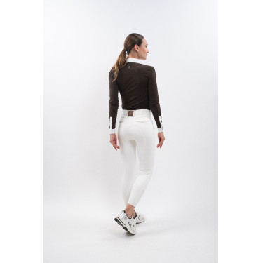Polo de competição Harcour Stella feminino Cacau Castanho