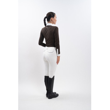 Polo de competição Harcour Stella feminino Cacau Castanho
