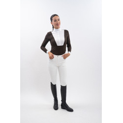 Polo de competição Harcour Stella feminino Cacau Castanho