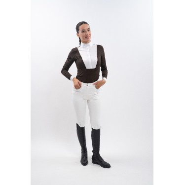 Polo de competição Harcour Stella feminino Cacau Castanho