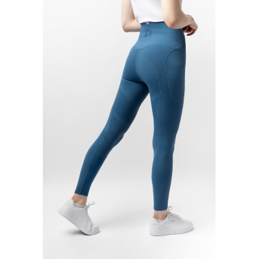 Legging térmico B Vertigo sem costura com grip integral Leonora Titã marinho Azul-marinho