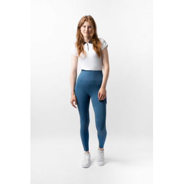 Legging térmico B Vertigo sem costura com grip integral Leonora Titã marinho Azul-marinho