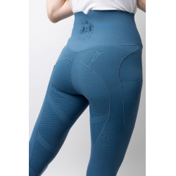 Legging térmico B Vertigo sem costura com grip integral Leonora Titã marinho Azul-marinho