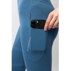 Legging térmico B Vertigo sem costura com grip integral Leonora Titã marinho Azul-marinho