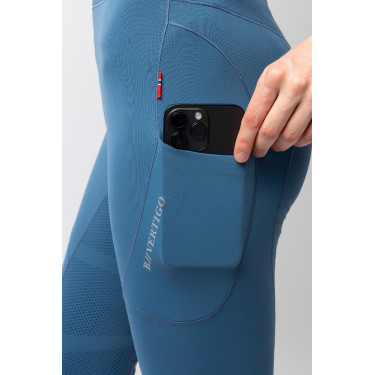 Legging térmico B Vertigo sem costura com grip integral Leonora Titã marinho Azul-marinho