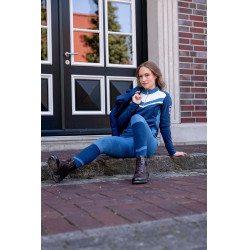 Legging térmico B Vertigo sem costura com grip integral Leonora Titã marinho Azul-marinho