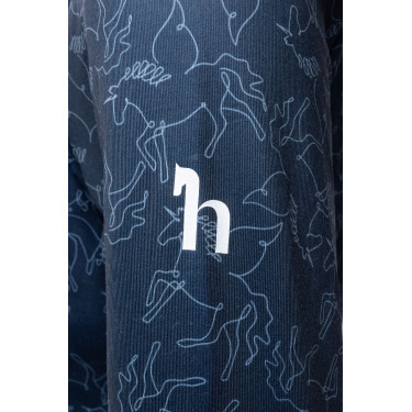 Camiseta de treino infantil Pegasus Horze Mirtilo Azul Camiseta de treino infantil Pegasus Horze Mirtilo Azul