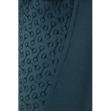 Calça de equitação térmica full grip Horze Rhea infantil bolsos traseiros