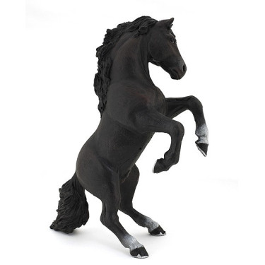 Estatueta Cavalo empinado preto Papo