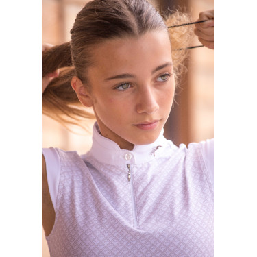 Polo de competição Pénélope Seville Branco Polo de competição Pénélope Seville Branco