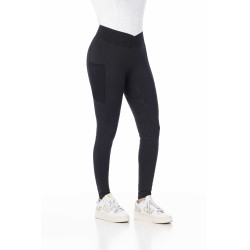 Pull-on Equithème Flora com fundo de silicone Preto Pull-on Equithème Flora com fundo de silicone Preto