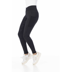 Pull-on Equithème Flora com fundo de silicone Preto Pull-on Equithème Flora com fundo de silicone Preto